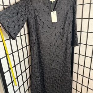 Tuckernuck Black Floral Lace Long Sleeve Dress